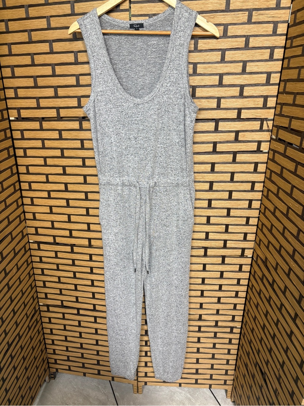 Rails gray marled knit tank jumpsuit size small